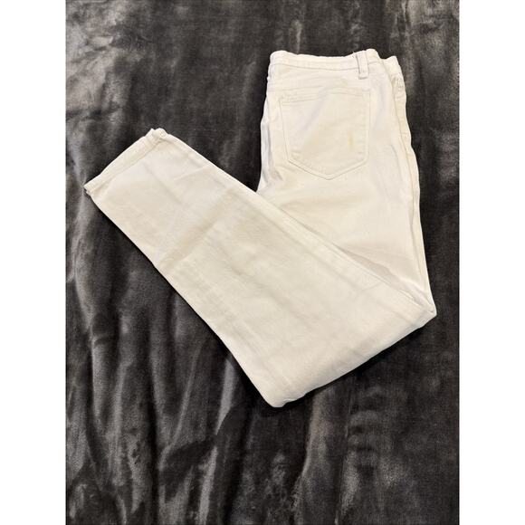 Unbranded-Womens Jeans Distressed Skinny-White-size 13 - Picture 9 of 11